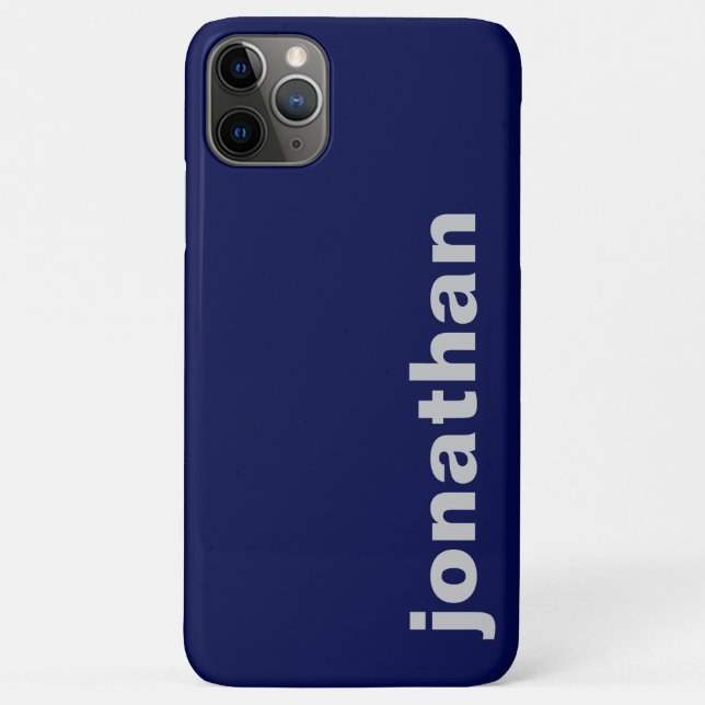 Modern Monogram Navy Blue Case-Mate iPhone Case (Back)