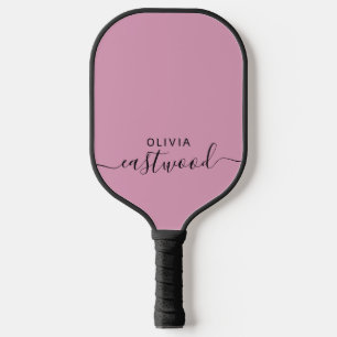Modern Monogram On Dusty Pickleball Paddle
