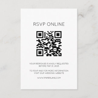Modern Monogram Online RSVP Card