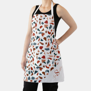 Modern Monogram Pattern Apron