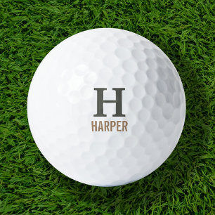 Modern Monogram Personalised Golf Balls