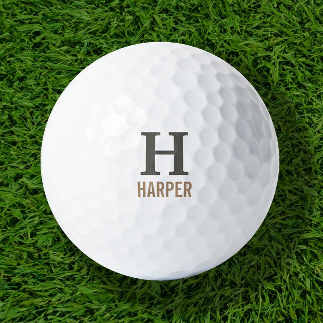 Modern Monogram Personalised Golf Balls (Creator Uploaded)