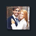 Modern Monogram Photo Canvas Print<br><div class="desc">Full bleed photo canvas featuring an elegant thin frame and a 3-letter monogram. Personalise it with your wedding date,  family name,  or any text of your choice for a beautiful and unique piece of wall art.</div>