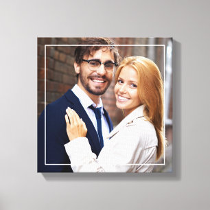 Modern Monogram Photo Canvas Print