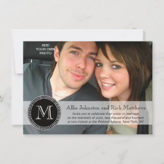 Modern Monogram Photo Wedding Invitations