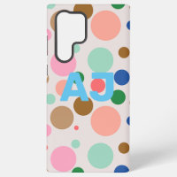 Modern Monogram Polka Dot Pattern