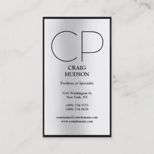 Modern Monogram Professional Business Card