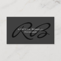Modern Monogram Professional Elegant Business Card