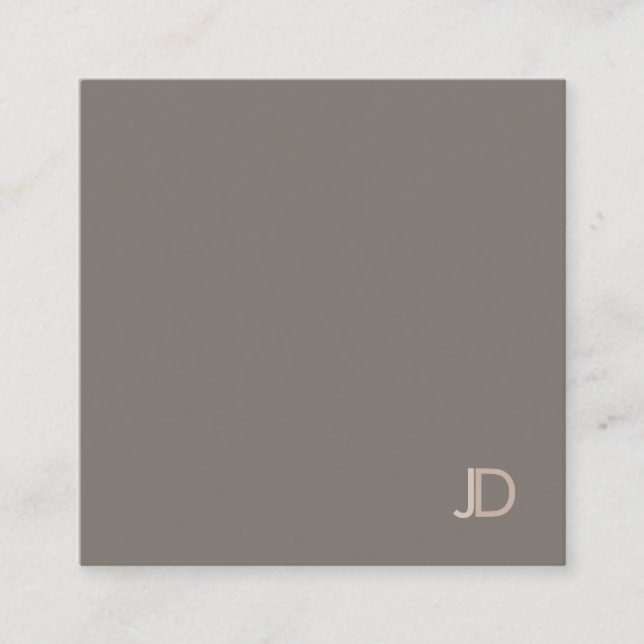 Modern Monogram Professional Elegant Colour Harmon Square Business Card (Front)