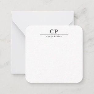 Modern Monogram Professional Plain Card