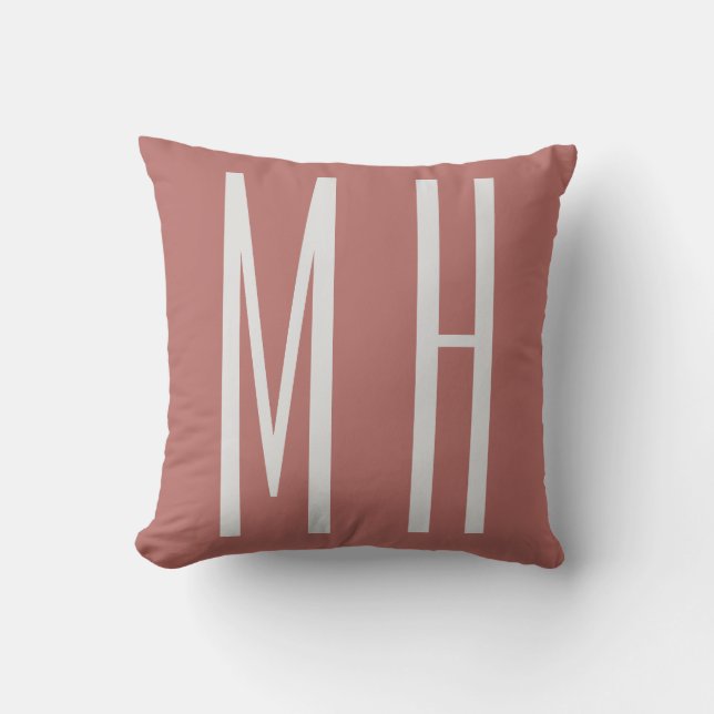 Modern Monogram Professional Plain Minimalist Cushion (Front)