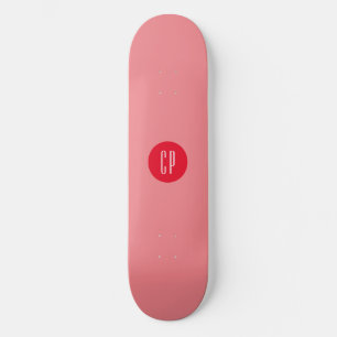 Modern Monogram Professional Plain Simple Initials Skateboard