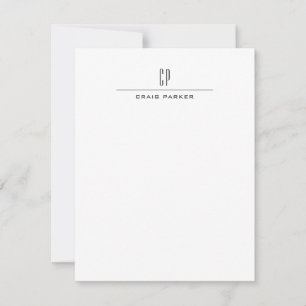 Modern Monogram Professional Plain Simple Minimal Card