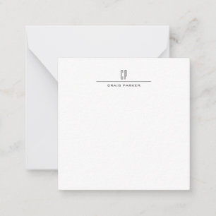 Modern Monogram Professional Plain Simple Minimal Card