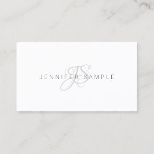 Modern Monogram Professional Simple Template Business Card