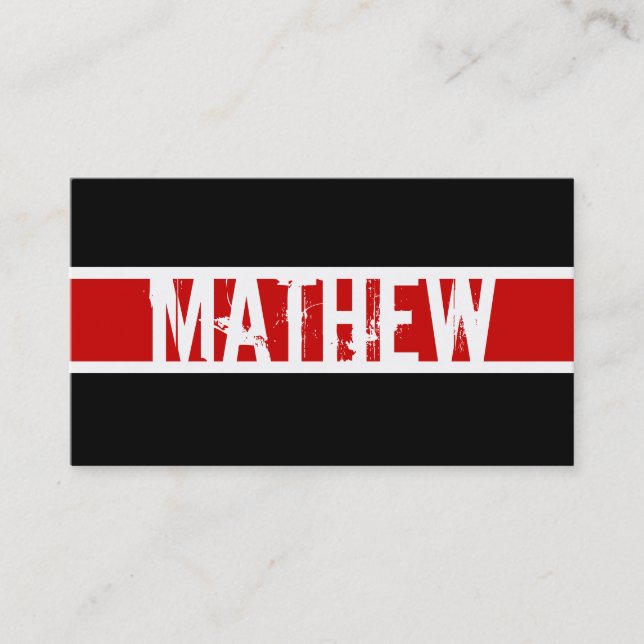 Modern Monogram Profile Card (Front)