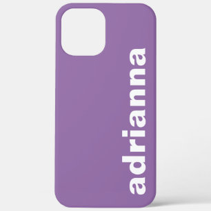 Modern Monogram Purple iPhone 12 Pro Max Case