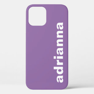 Modern Monogram Purple iPhone 12 Case