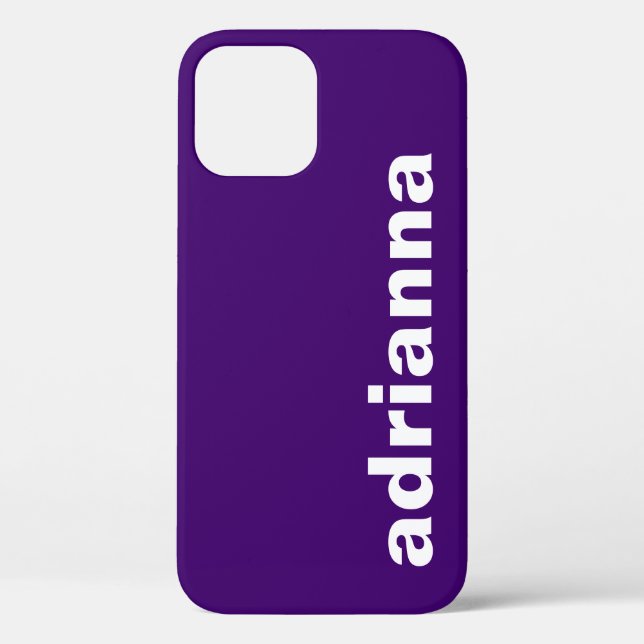 Modern Monogram Purple Case-Mate iPhone Case (Back)