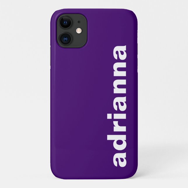 Modern Monogram Purple Case-Mate iPhone Case (Back)