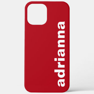 Modern Monogram Red iPhone 12 Pro Max Case