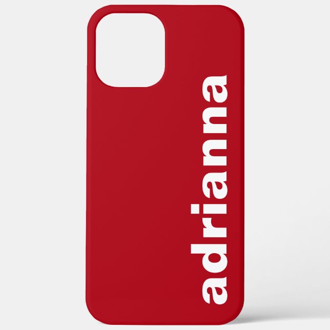 Modern Monogram Red Case-Mate iPhone Case (Back)