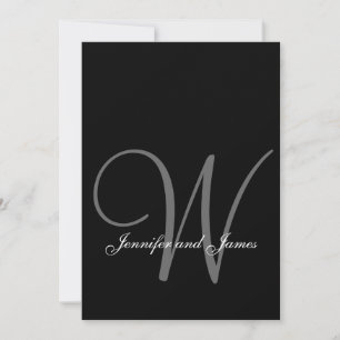 Modern Monogram Rehearsal Dinner Invitation