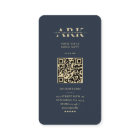 Modern Monogram Research Technician Dark Blue Gold