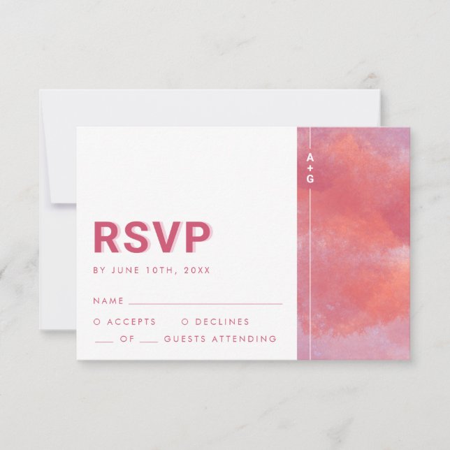 Modern Monogram RSVP Card (Front)
