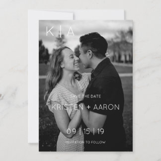 Modern Monogram Save the Date