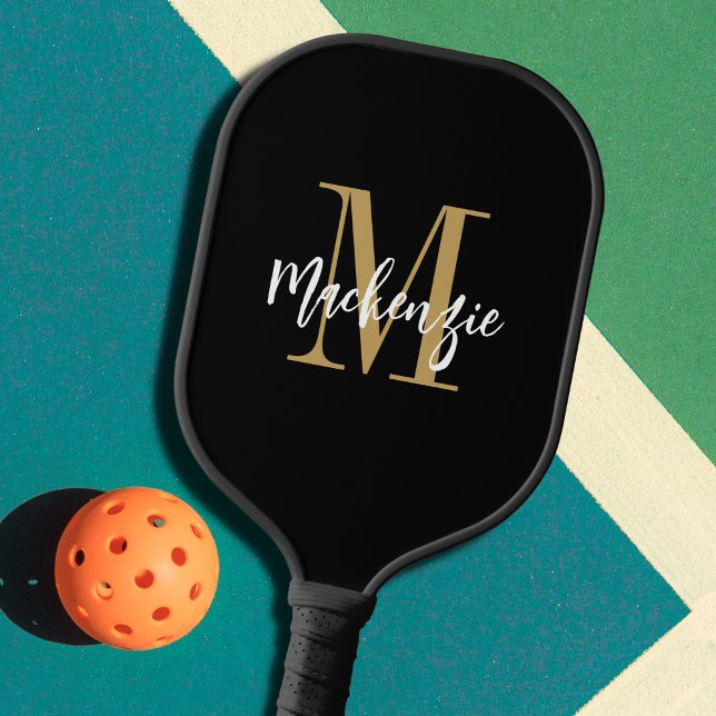 Modern Monogram Script Name Custom Colour Pickleball Paddle (Creator Uploaded)