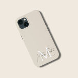 Modern monogram script name logo beige  iPhone 13 Case<br><div class="desc">Modern monogram script name logo beige feminine iPhone 13 Case design. You can change background colour,  and fonts as you desire.</div>