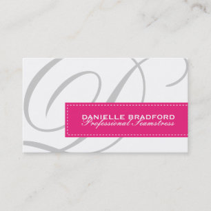 Modern Monogram Seamstress Business Cards