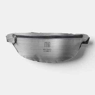 Modern Monogram Silver Grey Bum Bags