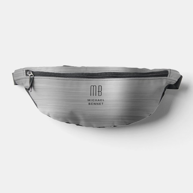 Modern Monogram Silver Grey Bum Bags (Lay Down)