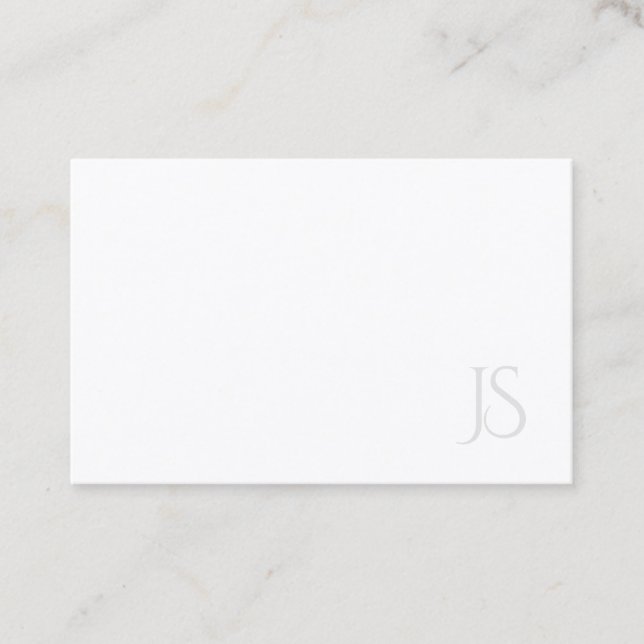 Modern Monogram Simple Template Elegant Top Business Card (Front)