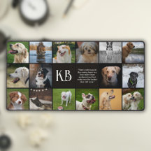 Modern Monogram Unique 16 Photo Collage