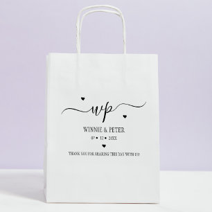 Modern Monogram Wedding Custom  Rubber Stamp