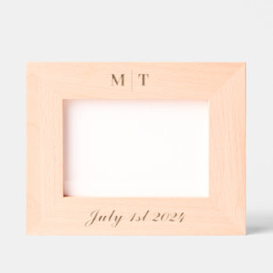 Modern Monogram Wedding Etched Frames