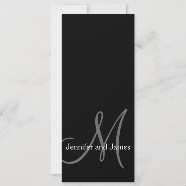 Modern Monogram Wedding Invitations (Front)