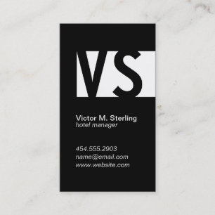 Modern Monogram (white) Business Card