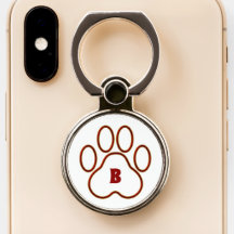 Modern Monogram with Paw Print