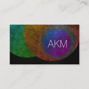 Modern Monogram with Texturised Colour Ways Business Card