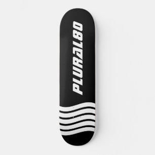Modern Monogrammed black and white Skateboard