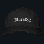 Modern monogrammed black embroidered hat<br><div class="desc">Modern monogrammed black embroidered baseball cap.</div>