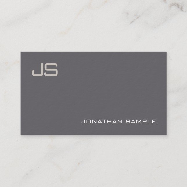 Modern Monogrammed Elegant Professional Template Business Card (Front)