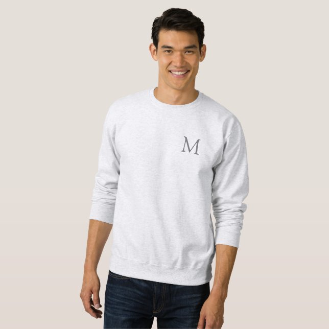 Modern Monogrammed Elegant Top Men's Sweatshirt (Front Full)