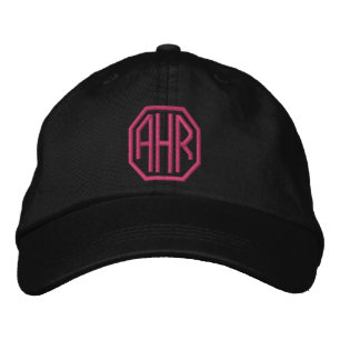 Modern Monogrammed Embroidered Hat