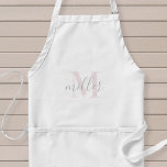 Modern Monogrammed Family Name Baking Apron<br><div class="desc">Custom-designed stylish monogrammed apron featuring personalised name in modern hand calligraphy.</div>