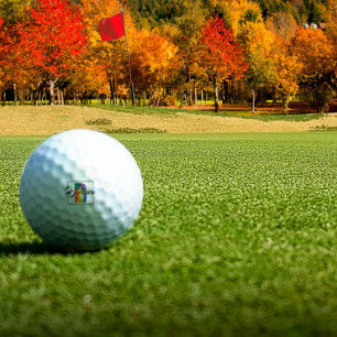 Modern monogrammed initial coloured letter B  Golf Balls